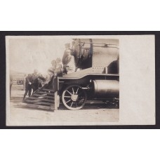 FERROCARRIL LOCOMOTORA ANTIGUA TARJETA POSTAL RARA
